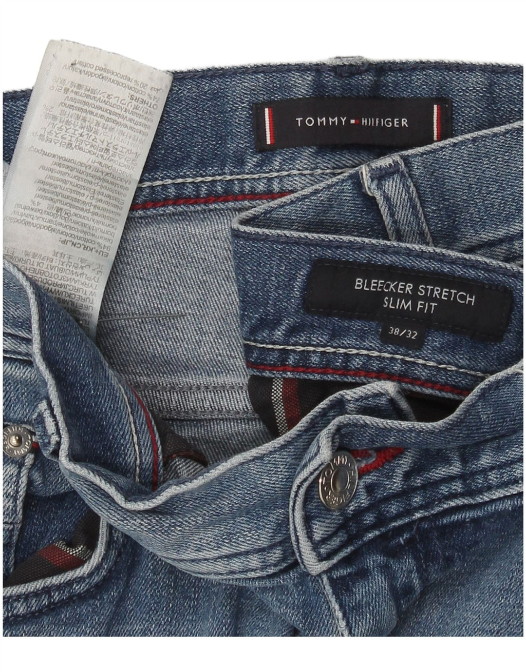 Tommy Hilfiger Herre Bleecker Slim Jeans W38 L27 Blå Bomuld