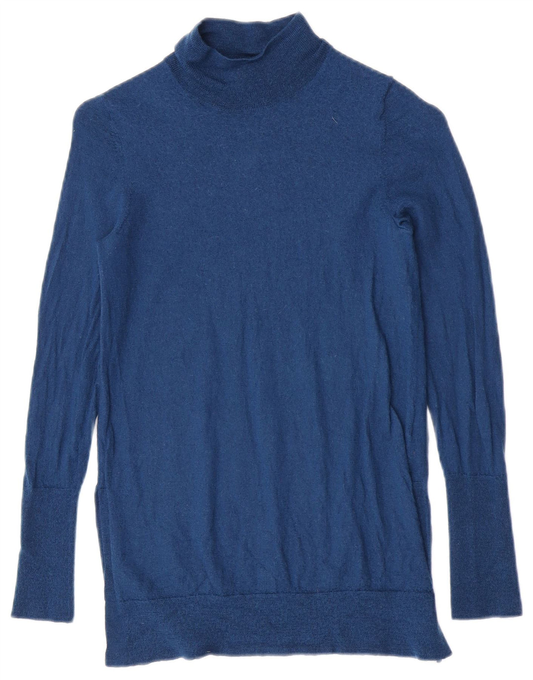Jigsaw Dame Turtle Neck Jumper Sweater UK 8 Small Blue Wool