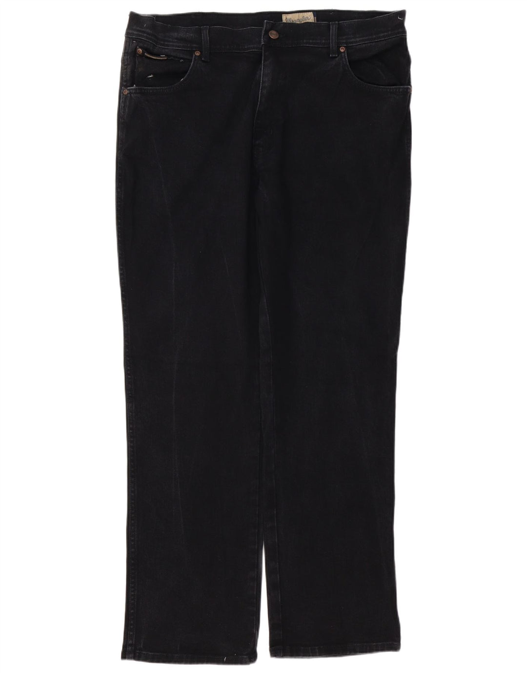 WRANGLER Herre Texas Straight Jeans W38 L32 Sort Bomuld