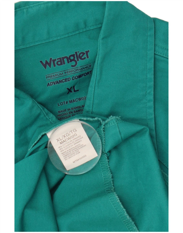 Wrangler herreskjorte XL turkis bomuld