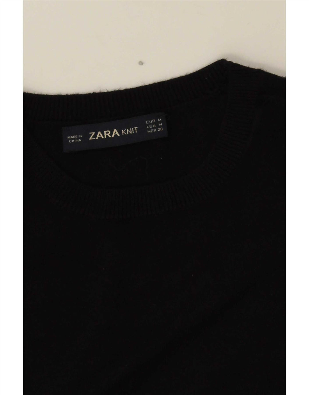 Zara Dame sweater med rund hals DK 12 Medium Navy Blue