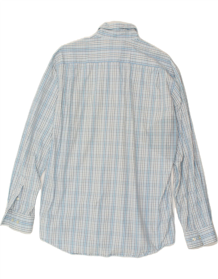 LACOSTE Mens Shirt Size 40 Medium Blue Check Cotton Vintage Lacoste and Second-Hand Lacoste from Messina Hembry 