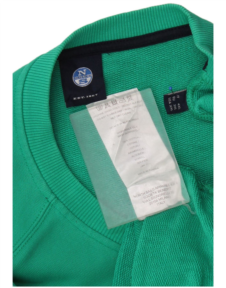 North Sails Herre Grafisk Sweatshirt Jumper 3XL Grøn Bomuld