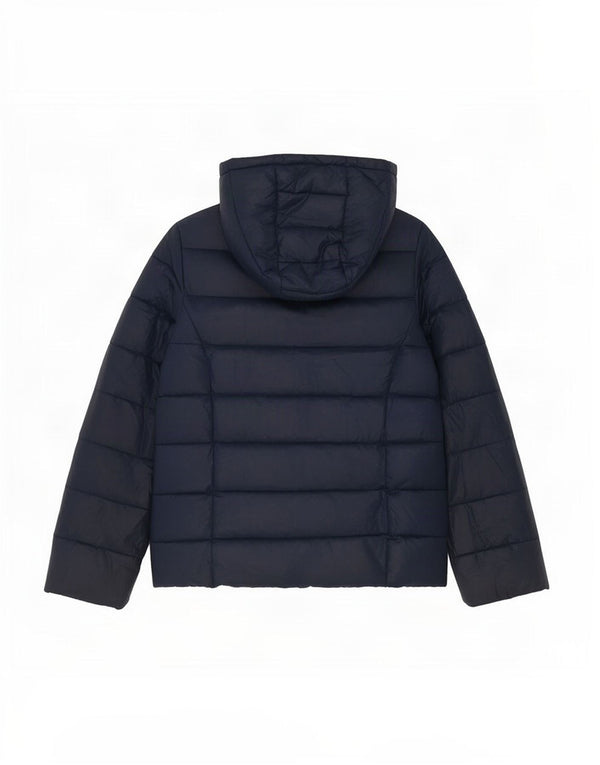 Benetton Piger Polstret Hættejakke 10-11 år XL Navy Blue Colourblock
