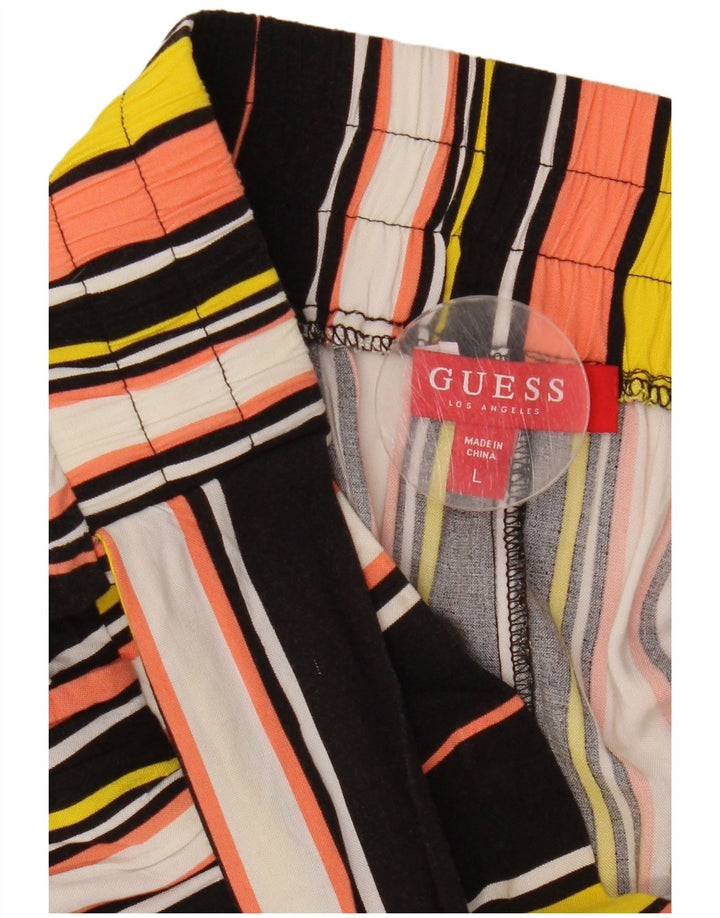 Guess Casual Bukser til kvinder UK 12 Medium W32 L30 Flerfarvet Stribet