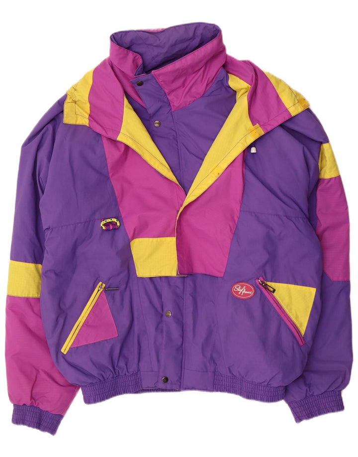 Vintage Skijakke til mænd IT 54 XL Lilla Colourblock Polyamid