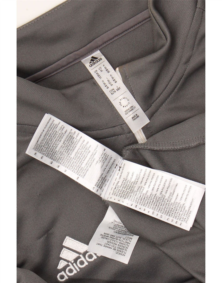 ADIDAS Aeroready trøje med lynlås til kvinder, træningsdragt top UK 20/22 XL Grå