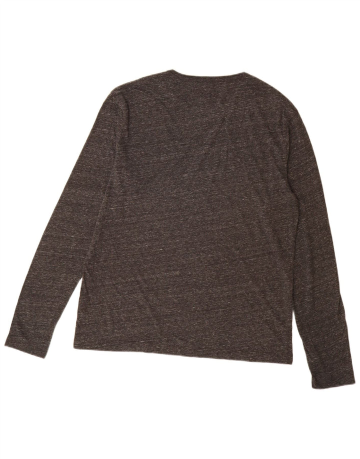 Jack Wills Herre Top Langærmet Medium Grey Flecked Bomuld