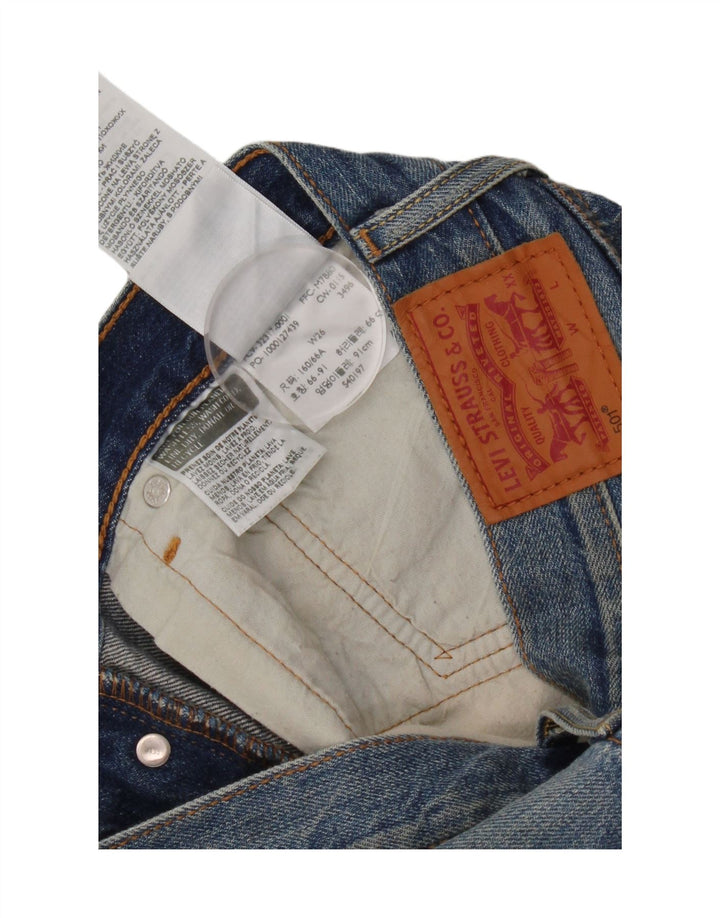 Levi's Womens 501 Distressed Denim Shorts W26 Små blå bomuld