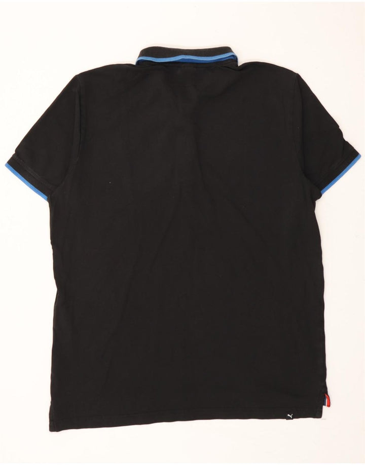 PUMA Mens Polo Shirt Large Black Cotton Vintage Puma and Second-Hand Puma from Messina Hembry 