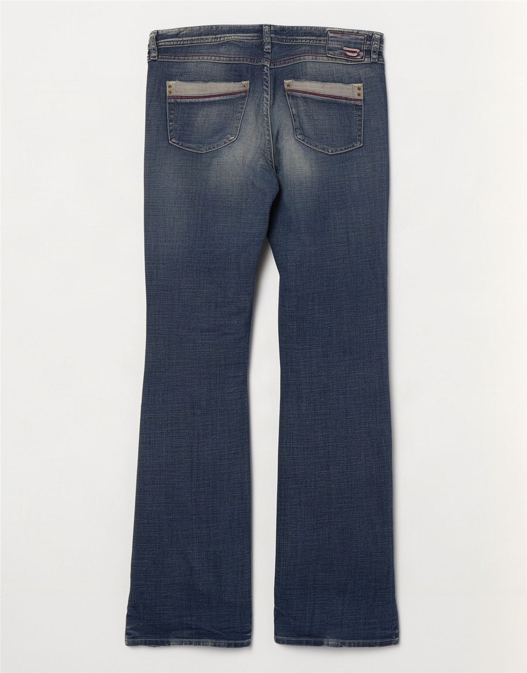 Diesel Dame Distressed Bootcut Jeans UK 16 Large W32 L33 Blue Cotton