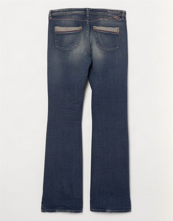 Diesel Dame Distressed Bootcut Jeans UK 16 Large W32 L33 Blue Cotton