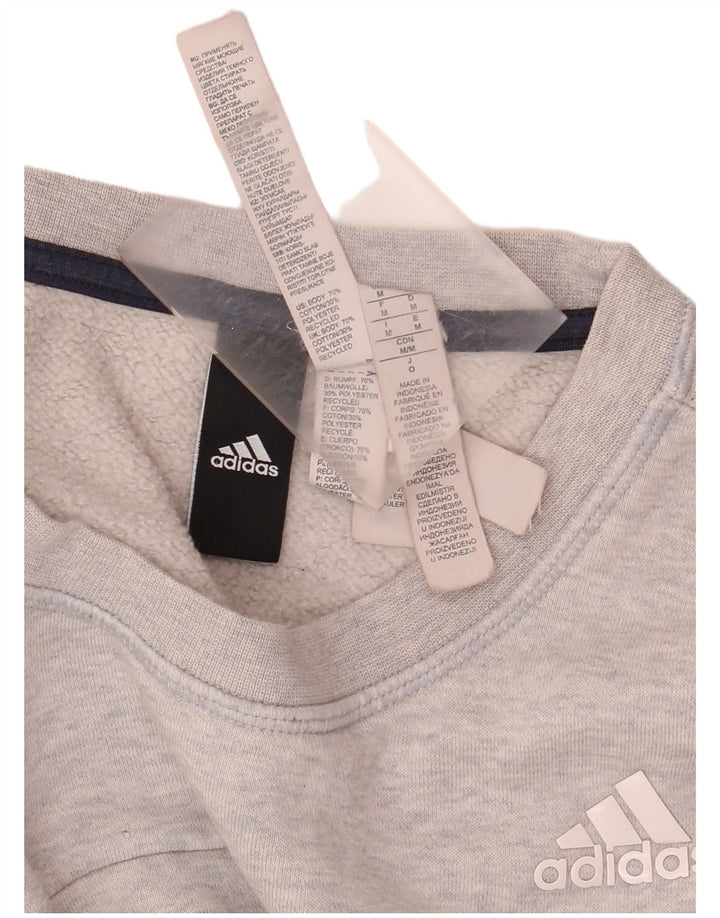 Adidas sweatshirt til mænd mellem grå bomuld