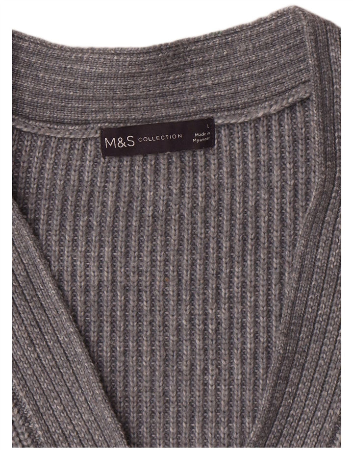 Marks & Spencer Dame oversized cardigan sweater UK 16 Large Grey