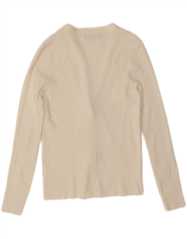 Marks & Spencer Dame Cardigan Sweater UK 14 Medium White