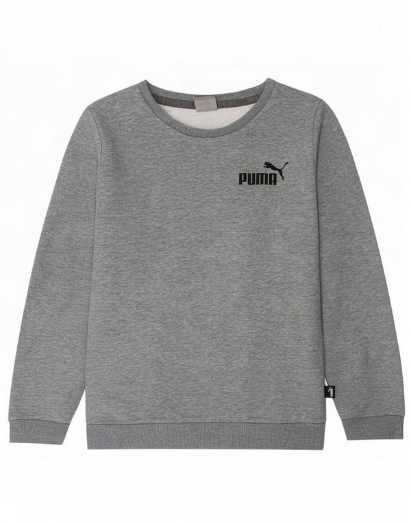 Puma Boys Sweatshirt Jumper 7-8 år Grå Flecked Bomuld