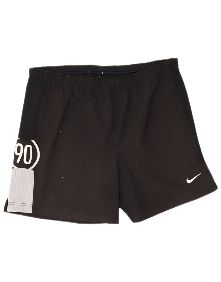 Nike Herre grafiske sportsshorts Small Black Colourblock