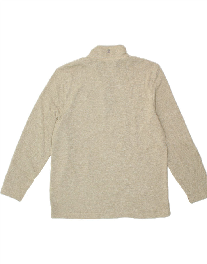 IZOD Mens Zip Neck Sweatshirt Jumper Large Beige Flecked Vintage Izod and Second-Hand Izod from Messina Hembry 