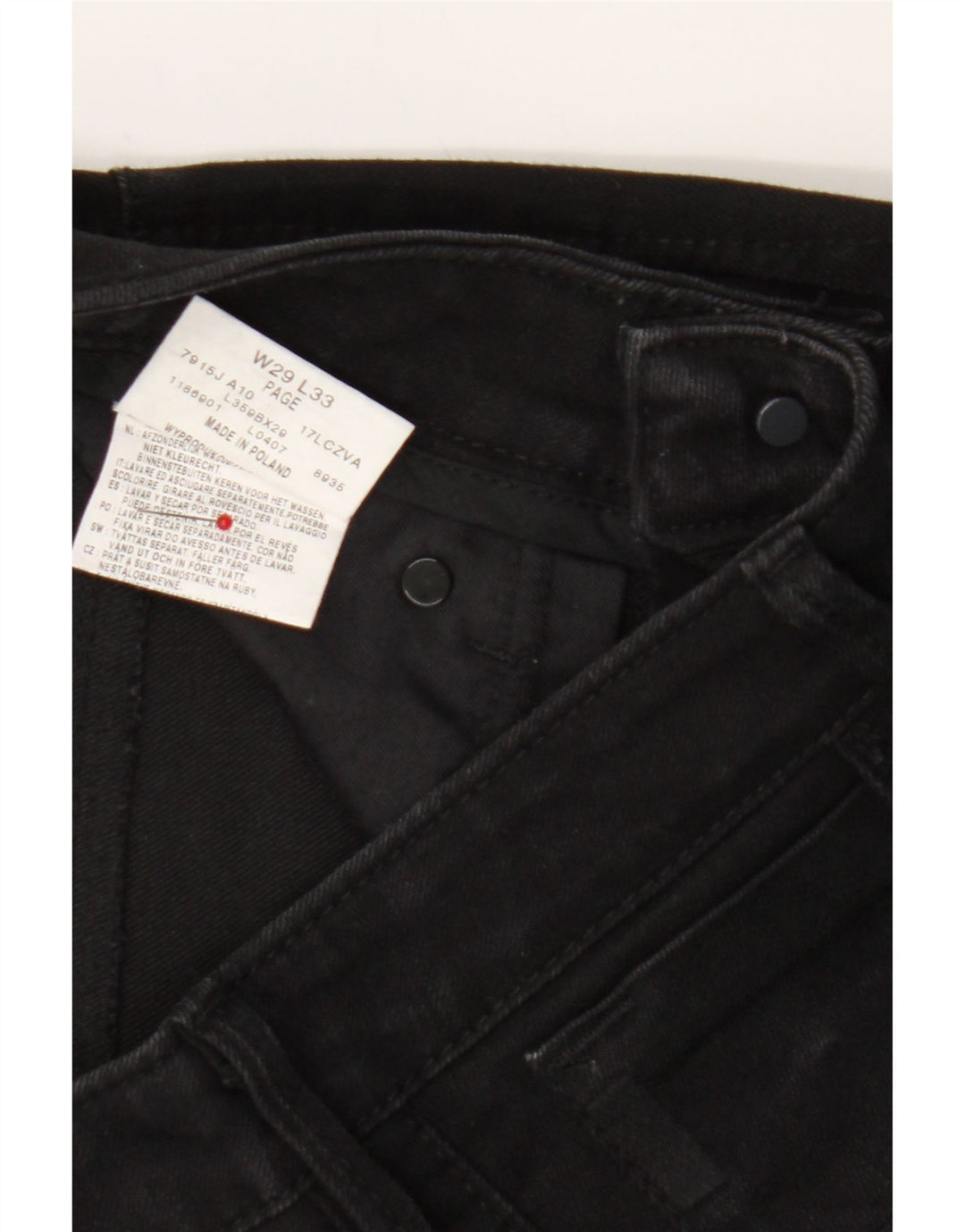 LEE Womens Page Skinny Jeans W29 L33 Black Cotton Vintage Lee and Second-Hand Lee from Messina Hembry 