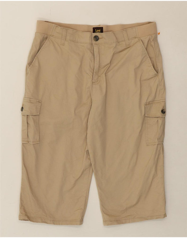 LEE Womens Bermuda Cargo Shorts US 16 2XL W36 Beige Cotton Vintage Lee and Second-Hand Lee from Messina Hembry 