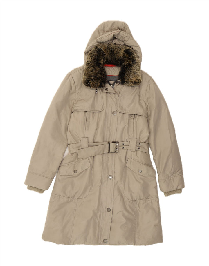 CANADIAN Womens Hooded Windbreaker Coat IT 44 Medium Beige Vintage Canadian and Second-Hand Canadian from Messina Hembry 