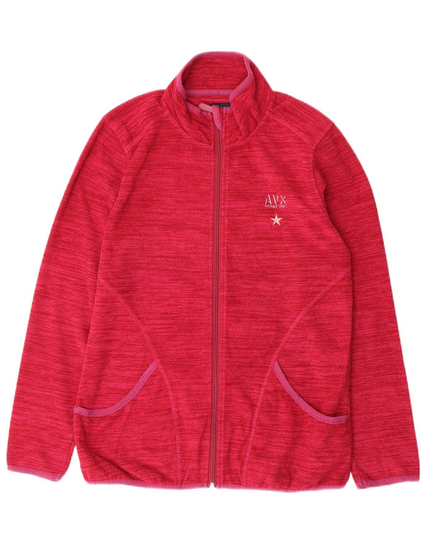 AVIREX Dame Fleecejakke UK 14 Medium Pink Nålestribet Polyester