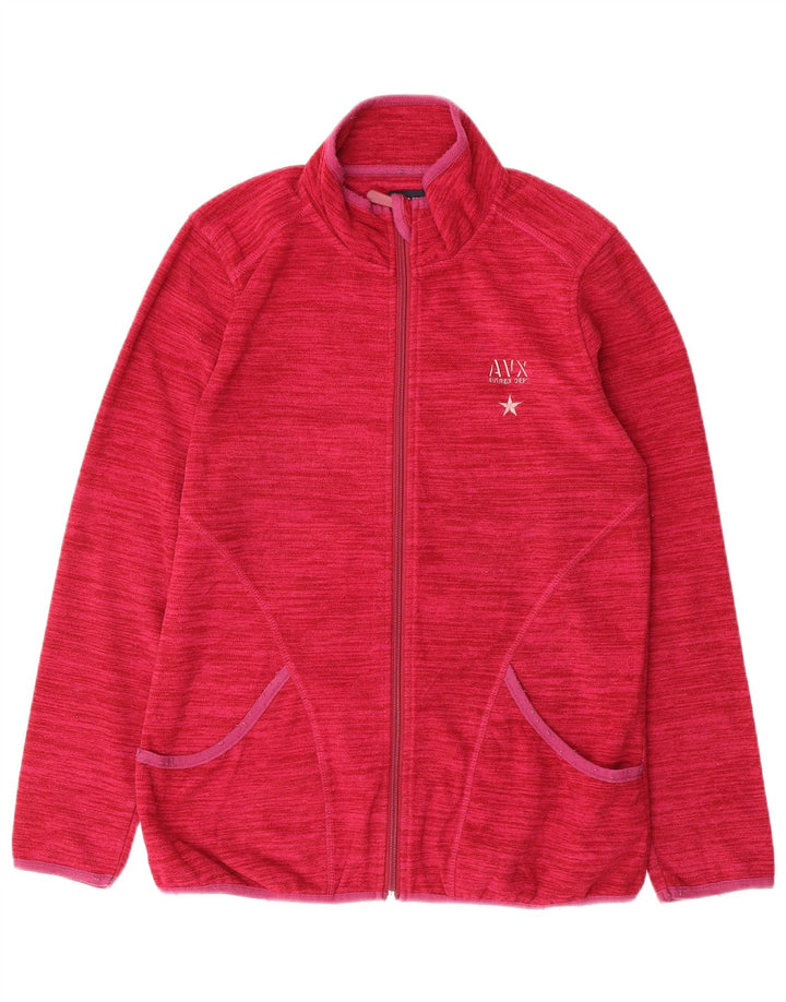 AVIREX Dame Fleecejakke UK 14 Medium Pink Nålestribet Polyester