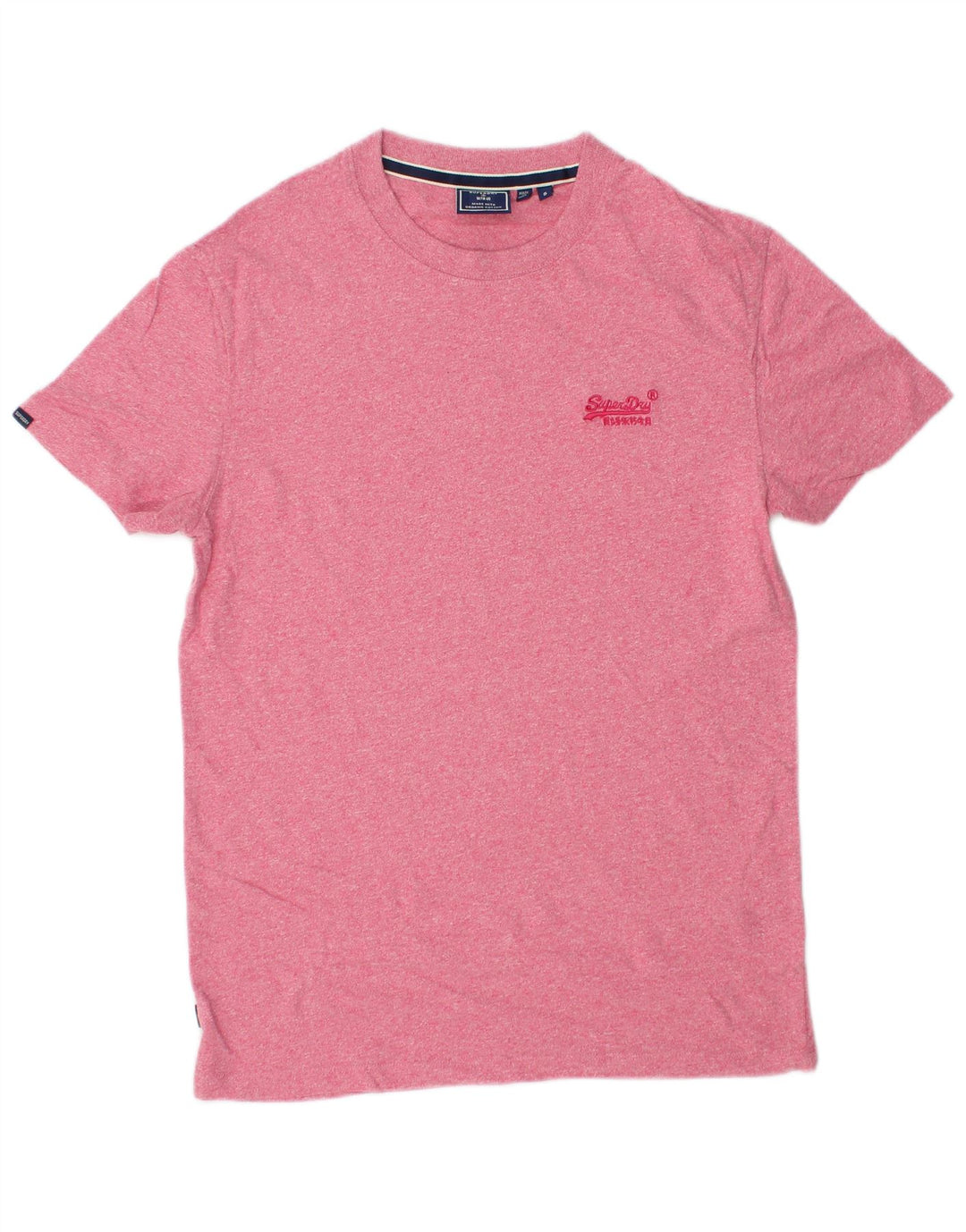SUPERDRY Herre T-Shirt Top Lille Pink Bomuld