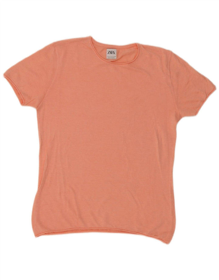 Zara Dame Oversized T-Shirt Top UK 10 Small Pink