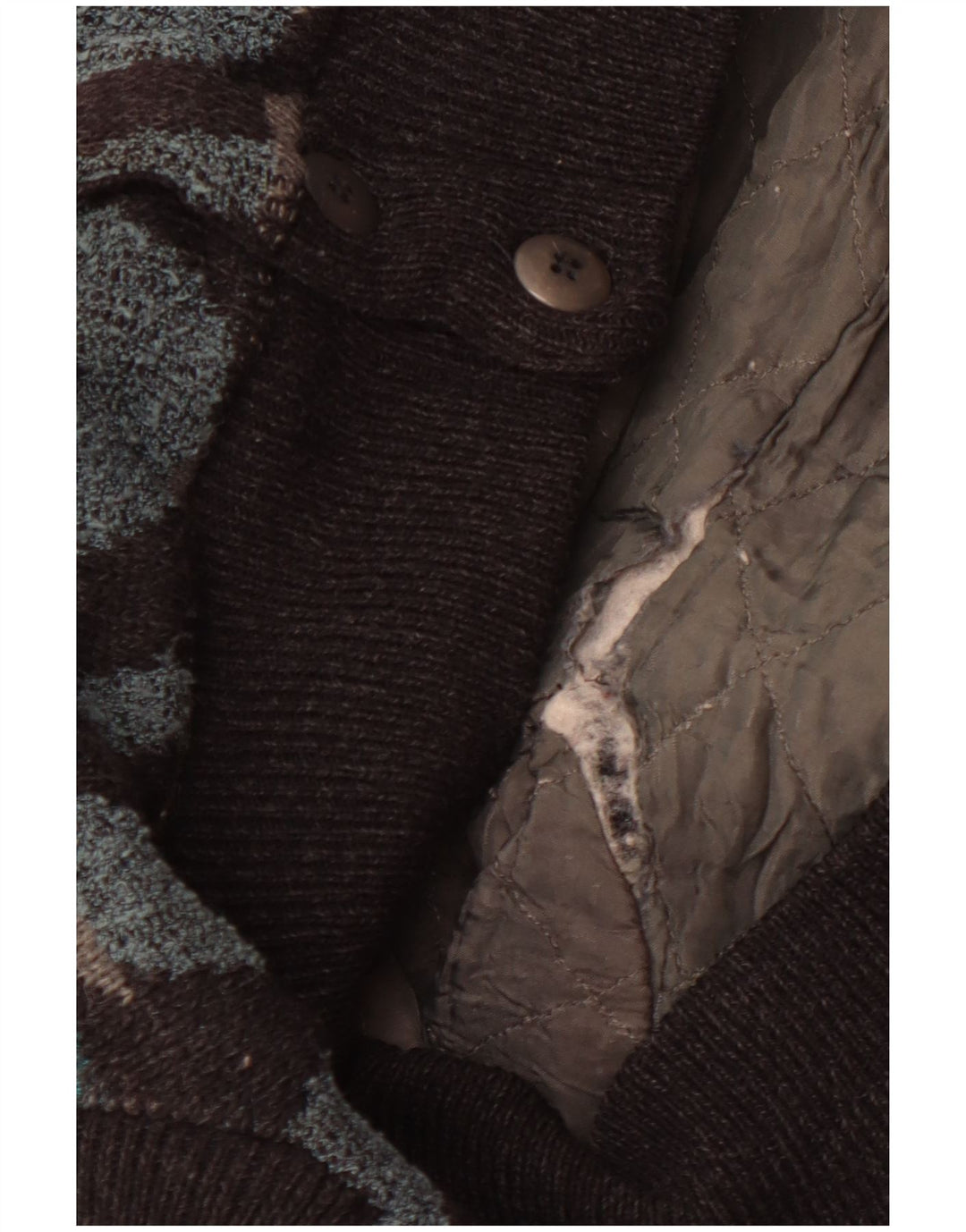 Vintage bomberjakke til mænd UK 42 XL Flerfarvet geometrisk alpakauld