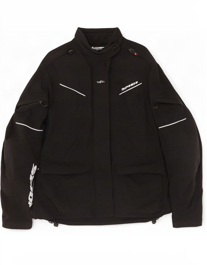 Spidi Dame Motorcykel Graphic Racer Jacket UK 14 Medium Sort Polyamid