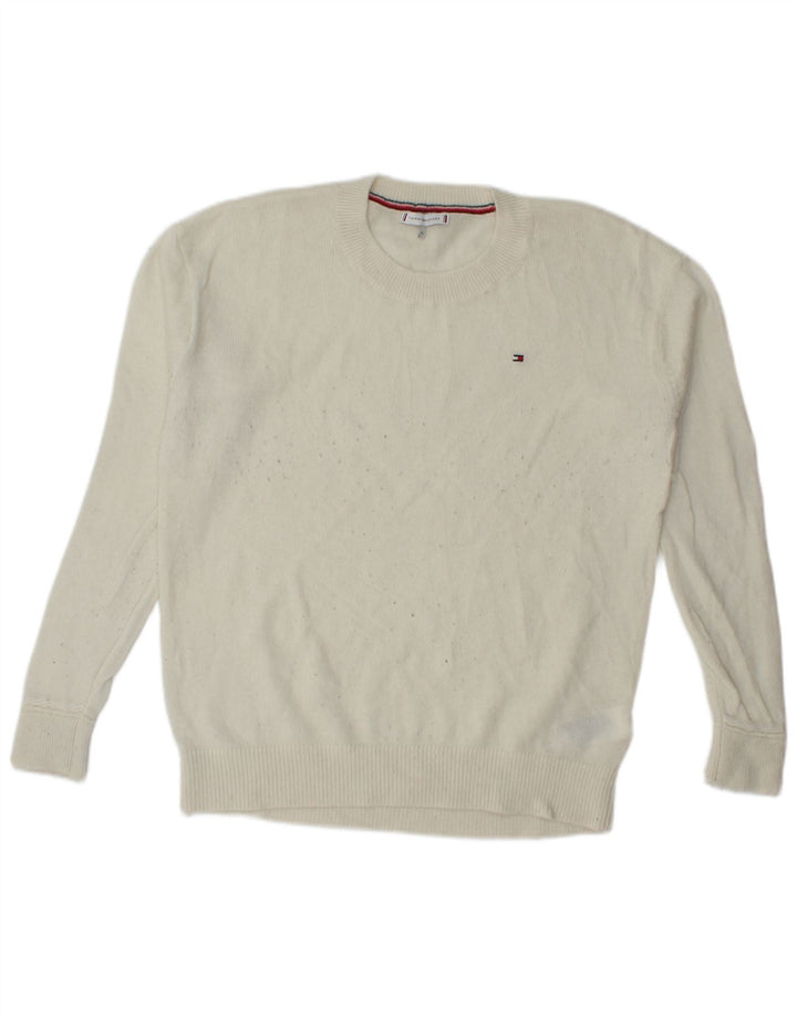 Tommy Hilfiger Herre Crew Neck Jumper Sweater XL Hvid Uld