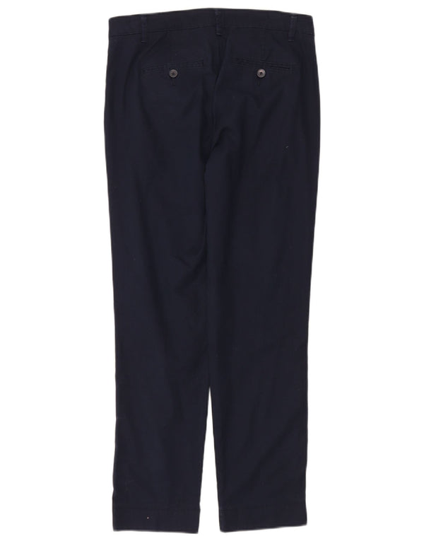 Benetton Dame Slim Chino Bukser UK 10 Small W30 L27 Marineblå Bomuld