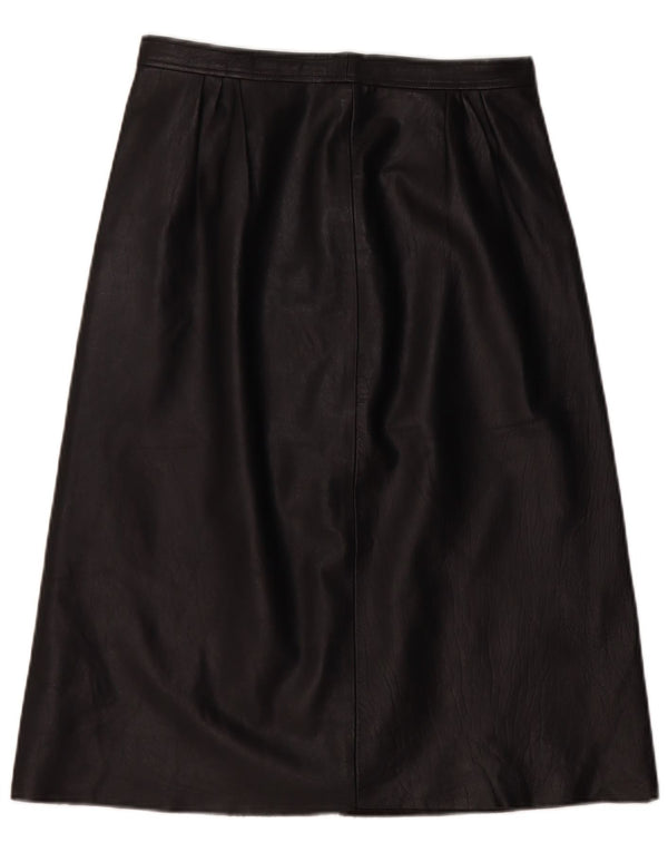 Vintage lædernederdel til kvinder W28 Medium Black