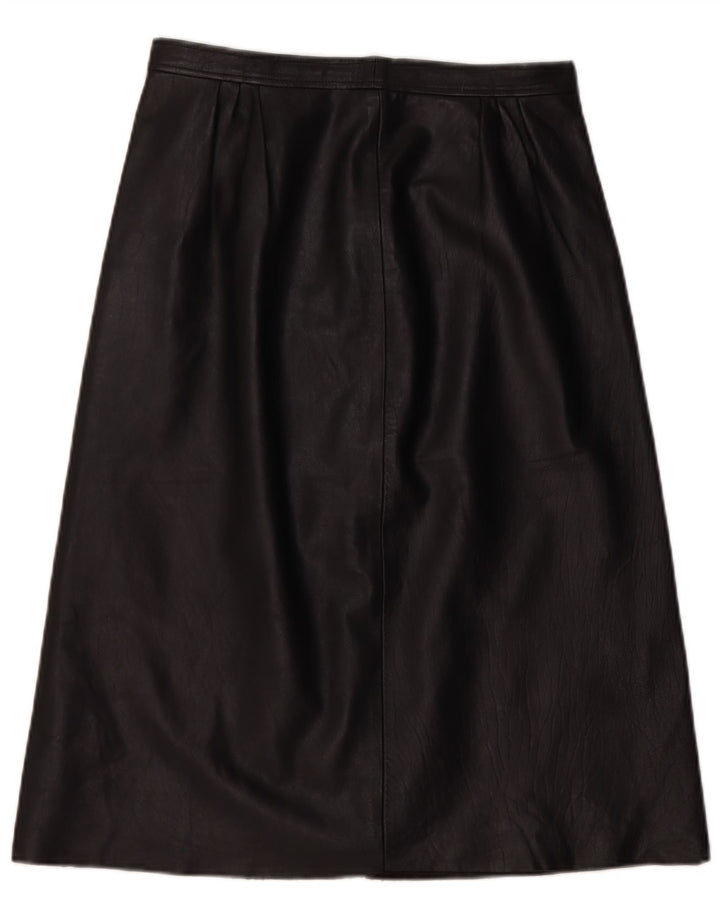 Vintage lædernederdel til kvinder W28 Medium Black