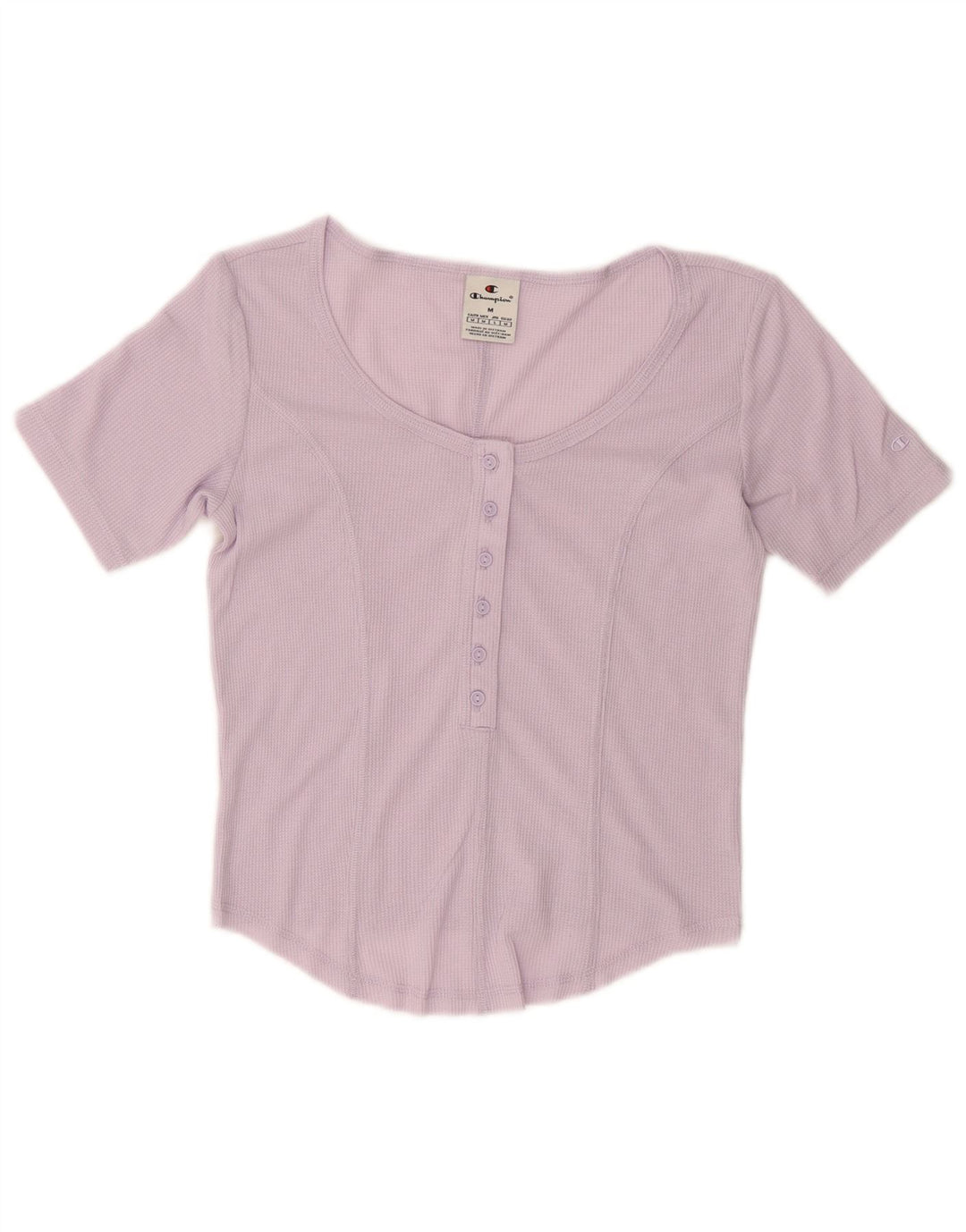 CHAMPION Womens Crop T-Shirt Top UK 14 Medium Purple