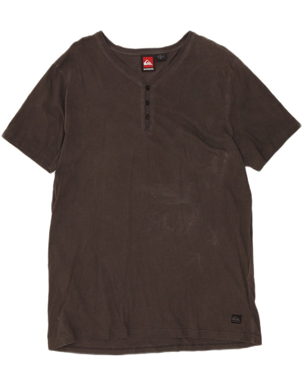 QUIKSILVER Herre T-Shirt Top Medium Brun Bomuld