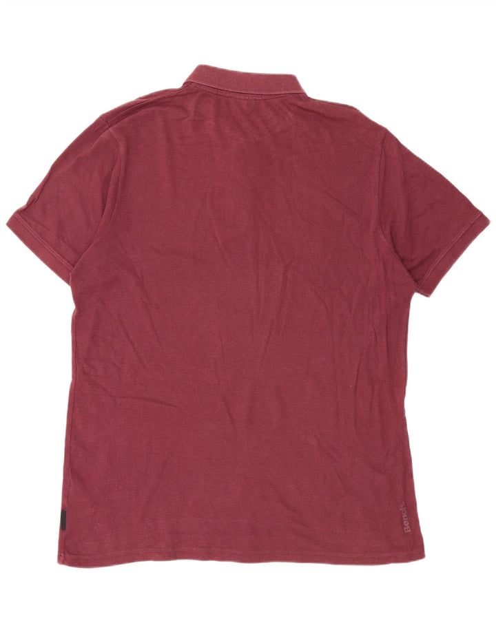 Bænk herre poloshirt XL Bourgogne bomuld