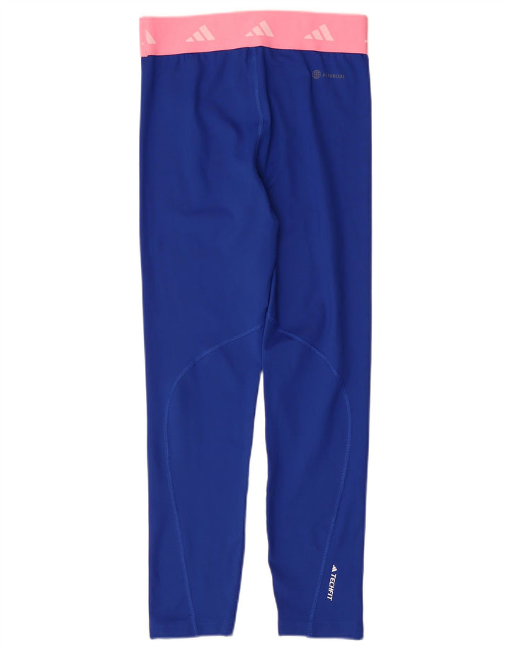 Adidas Girls Tech Fit Grafiske Leggings 13-14 år Blue Colourblock