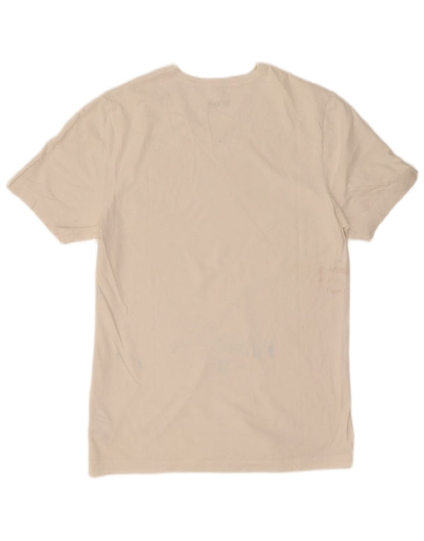 Hugo Boss Herre T-Shirt Top Lille Hvid Bomuld