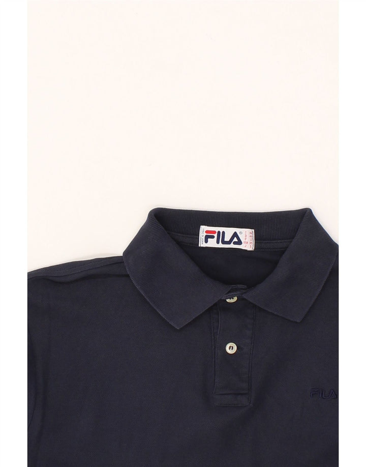 FILA Mens Polo Shirt IT 44 XS Navy Blue Vintage Fila and Second-Hand Fila from Messina Hembry 