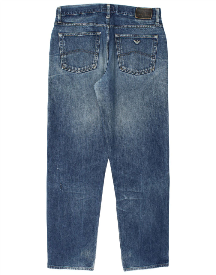 ARMANI JEANS Herre tilspidsede jeans W36 L32 blå bomuld