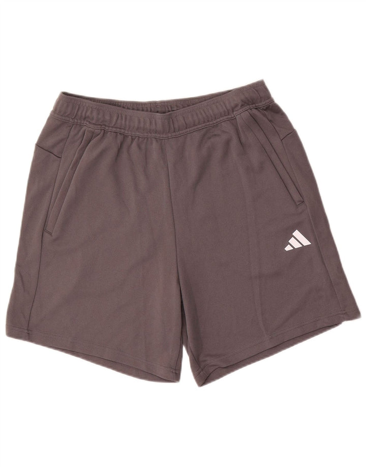 Adidas Herre Aeroready Regular Fit Sportshorts Large Grå Polyester