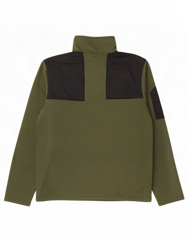 The North Face Herre Zip Neck Sweatshirt Jumper Small Khaki Colourblock