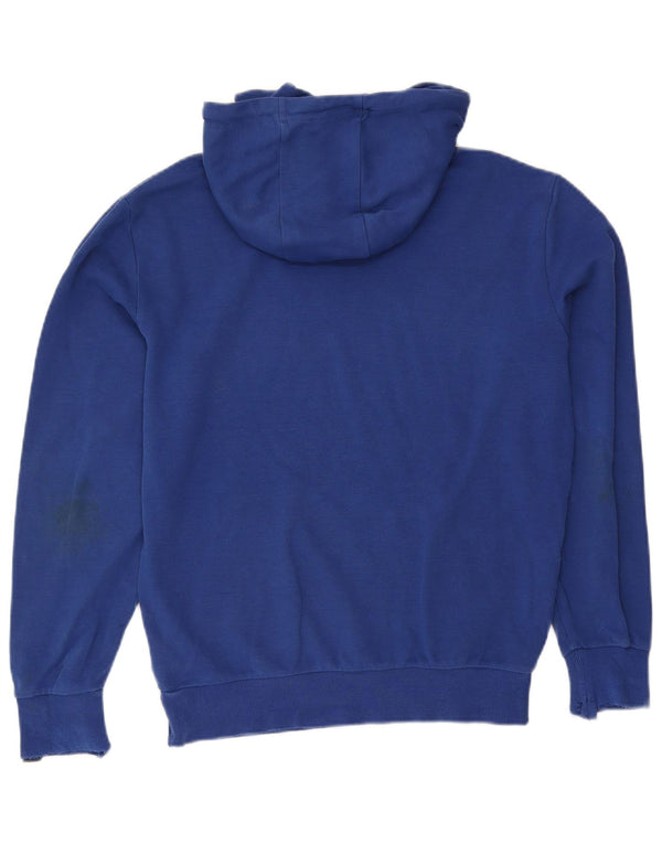 Ellesse Herre Grafisk Hoodie Jumper Medium Blå Bomuld