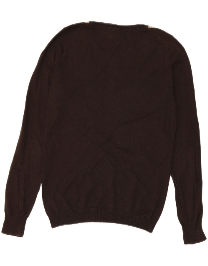 Massimo Dutti Dame V-hals sweater UK 14 Medium Brun