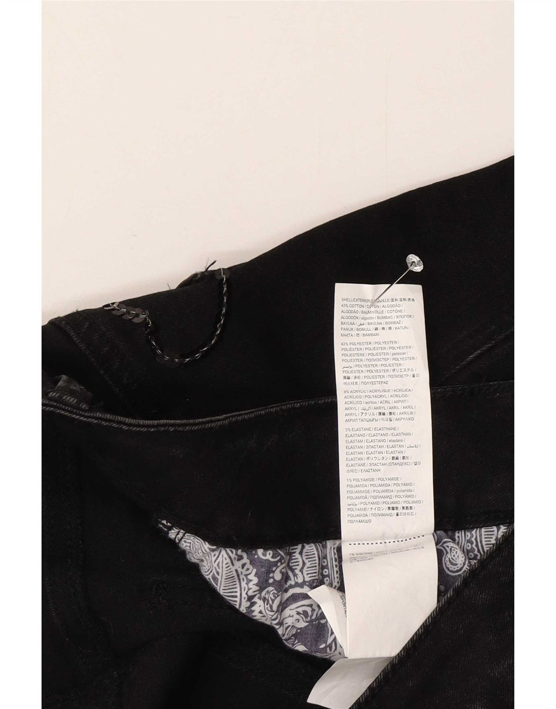 Desigual Dame Asymmetrisk Denim Nederdel EU 40 Medium W30 Grå Sildeben