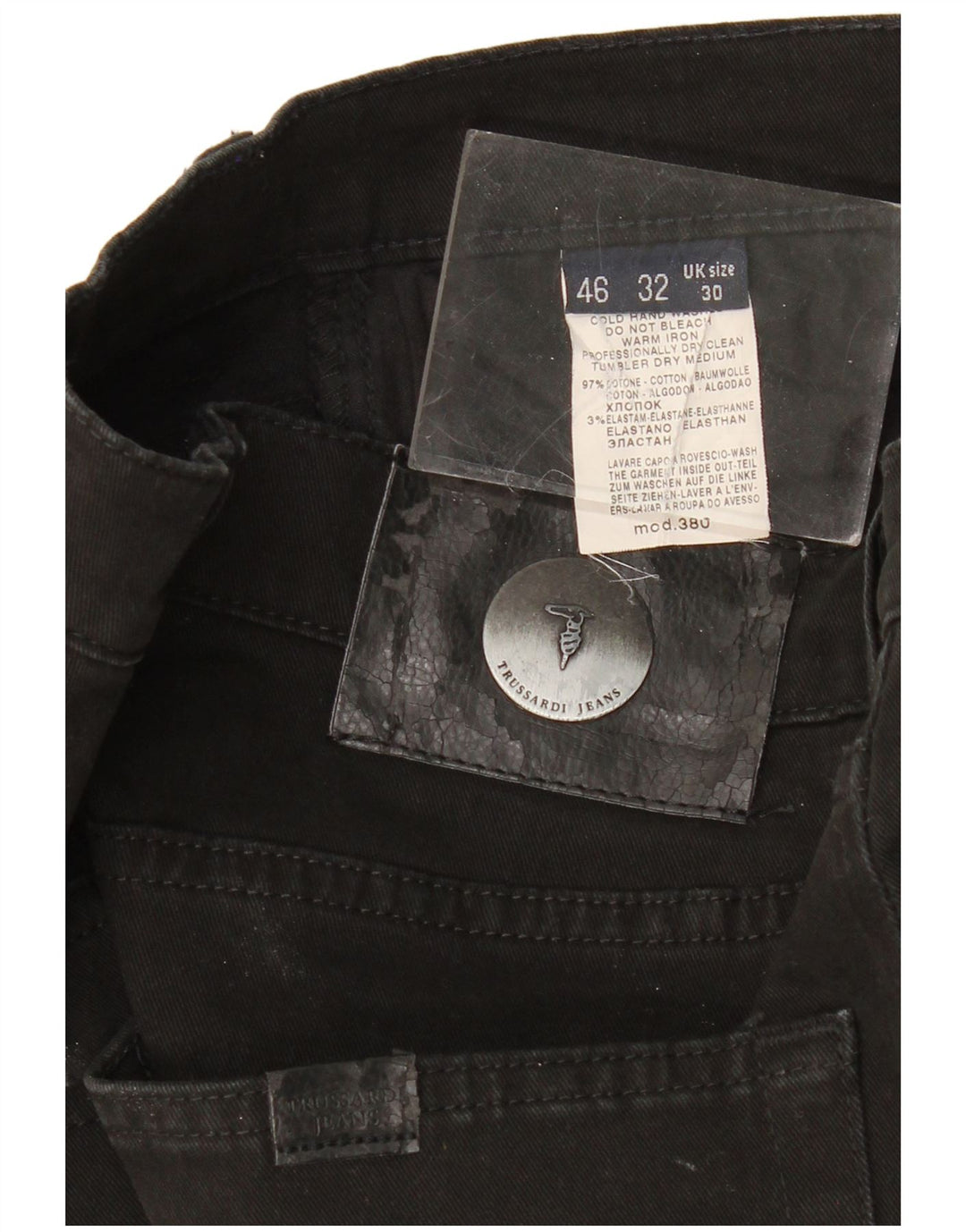 Trussardi Lige Jeans til kvinder W30 L34 Sort Bomuld