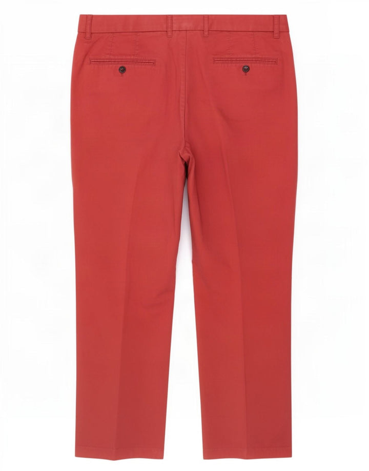 Marks & Spencer Herre Blue Harbor Regular Chino Bukser W44 L29 Rød