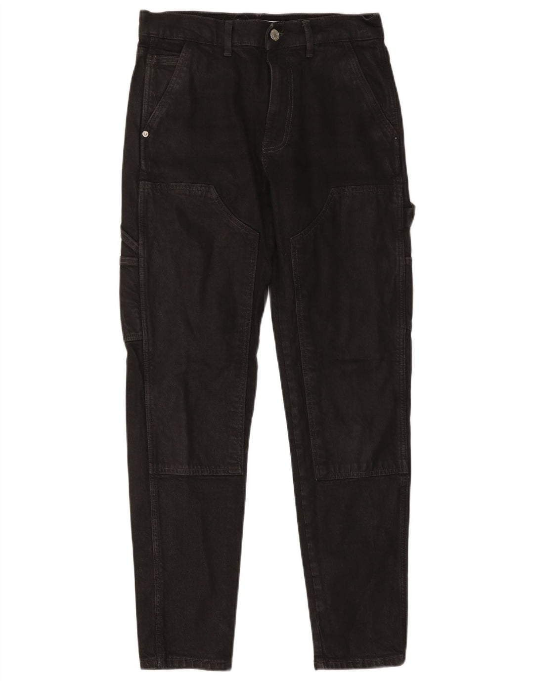 Zara Herre Cargo Slim Jeans EU 38 Small W30 L30 Sort Bomuld